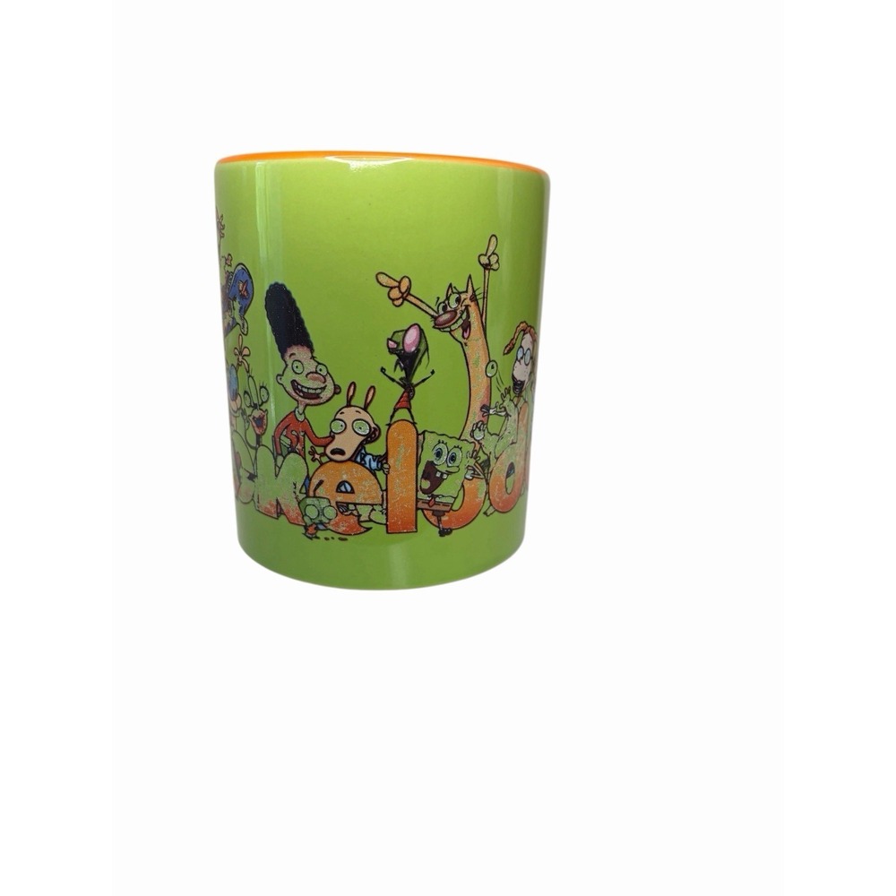 Nickelodeon Retro 90s Characters Coffee Mug Cup Green Orange Ceramic 14 oz 2021 - Picture 3 of 5